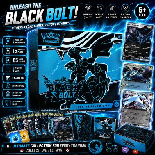 Pokémon TCG Scarlet & Violet: Black Bolt Elite Trainer Box – Zekrom Edition | 9 Booster Packs + Full-Art Promo