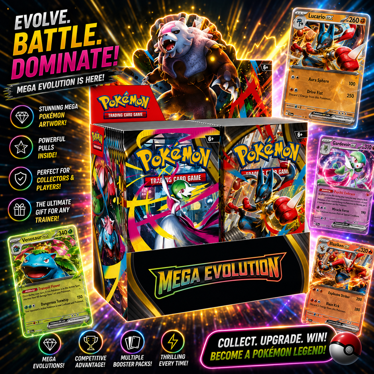 Pokémon TCG Mega Evolution Enhanced Booster Box – Factory Sealed 36 Packs